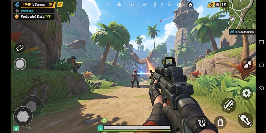 Tampilan menarik dari gameplay 4P4P yang mendebarkan.
