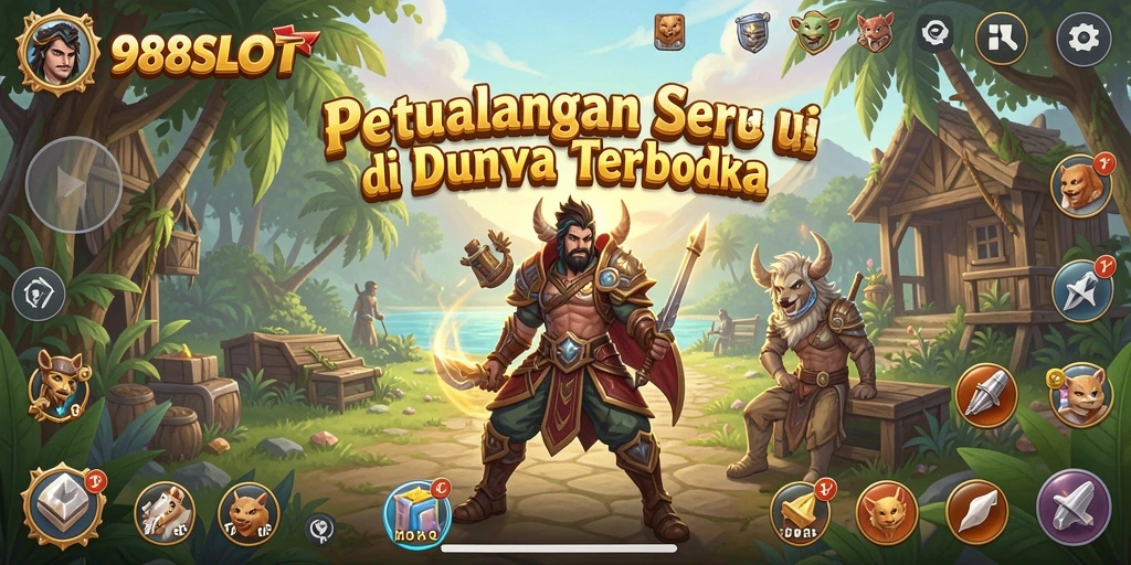 Screenshot menampilkan eksplorasi mendalam dalam dunia terbuka 988SLOT.