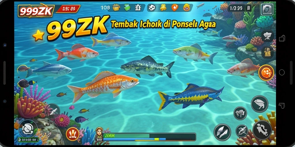 Tampilan gameplay 999ZK yang seru dengan tembak ikan.