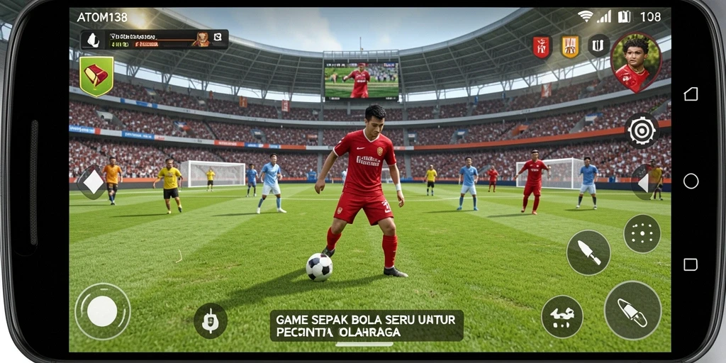 Tampilkan gameplay menarik dan aksi seru di lapangan sepak bola.