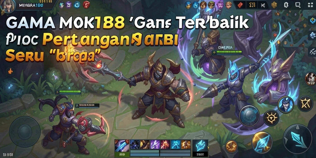 Menggambarkan aksi seru dalam permainan MOBA MENARA188.