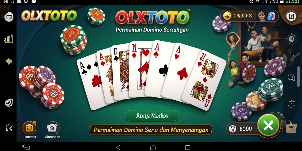 Tampilan gameplay seru dalam OLXTOTO menunjukkan strategi permainan Domino.