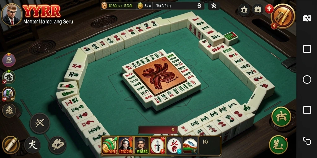 Tampilan permainan <strong>YYRR</strong> yang seru dan menantang di level Mahjong.
